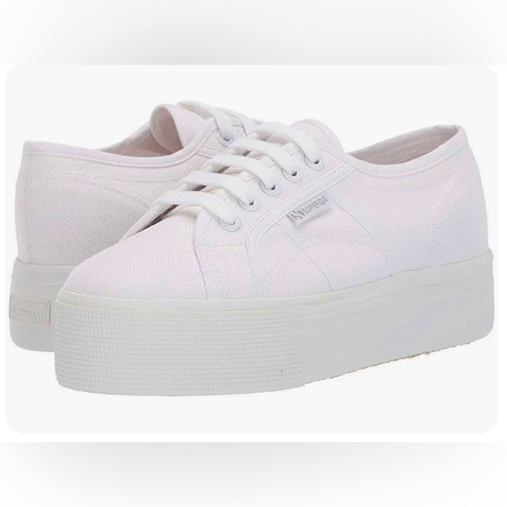 SUPERGA platform sneakers in white sz 7